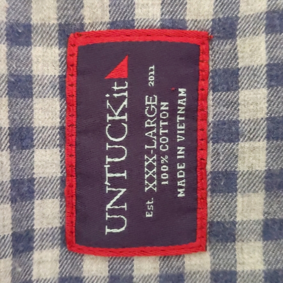 Men's XXXL UNTUCKit Lightweight Flannel Shirt - Picture 3 of 4